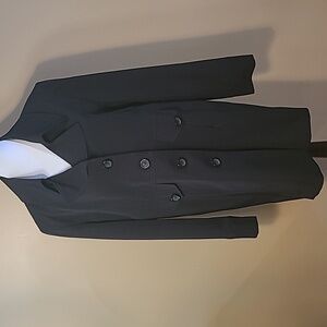 ELLABEE BASIC Versatile Long Black Blazer Coat, Lined, Size XL